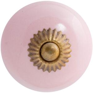 Round Ceramic Cabinet Knob Pink