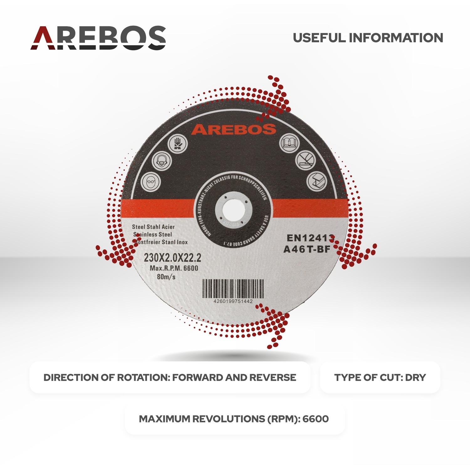 100 x Cutting Discs Flex Disc Metal Cutting Slitting Discs