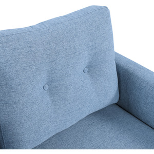 Blue HOMCOM Traditional Double Sofa with Spring Padded Cushion shot 4104528