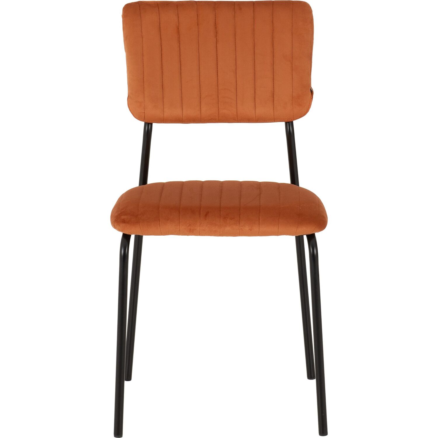 Sheldon Dining Chairs - Burnt Orange Velvet Fabric