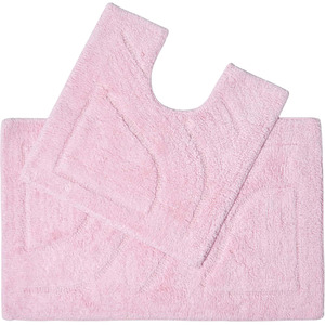Pink Luxury Reversible Cotton Bath Mat Set shot 4226062