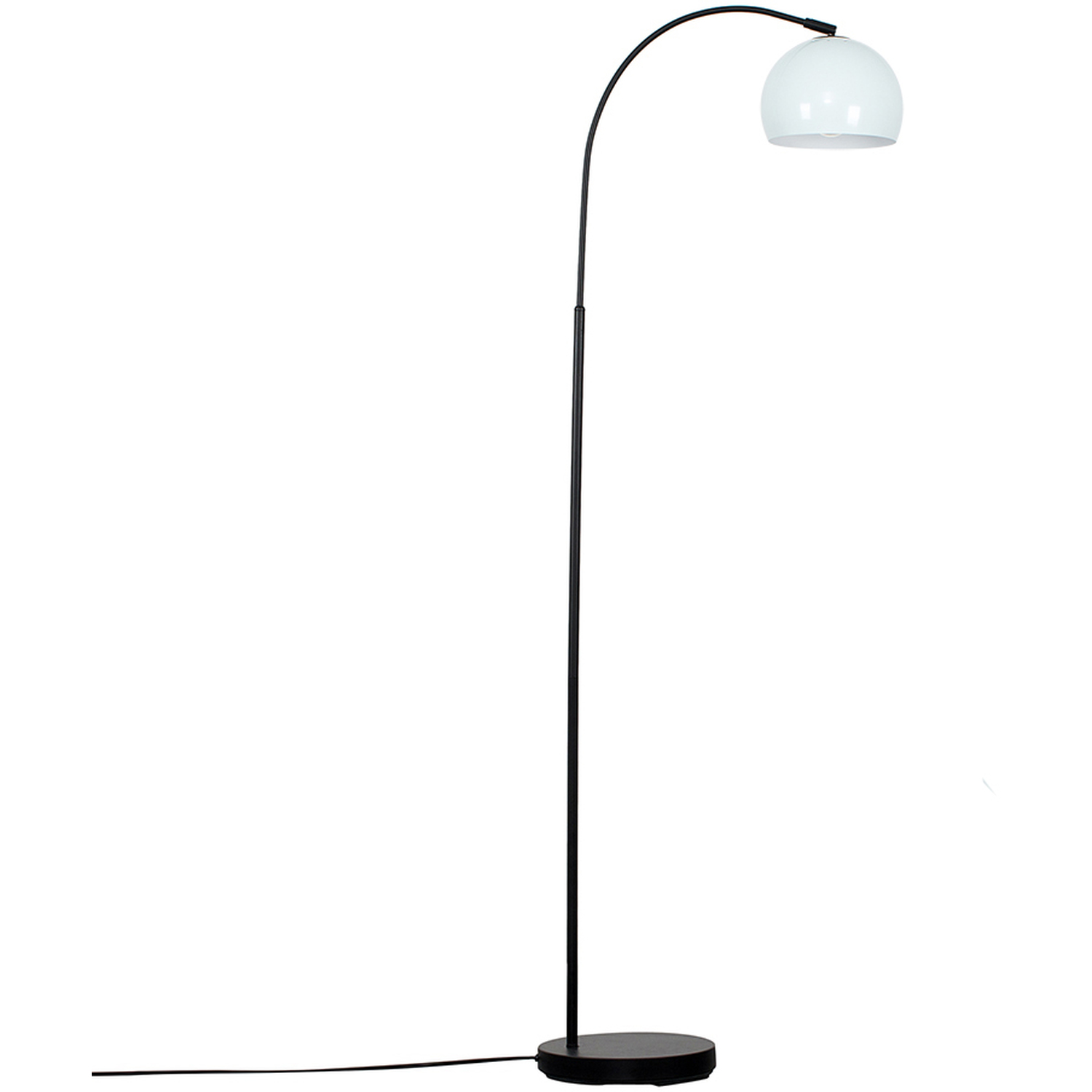 Image of Curva Black Floor Lamp Blue Shade&hellip;