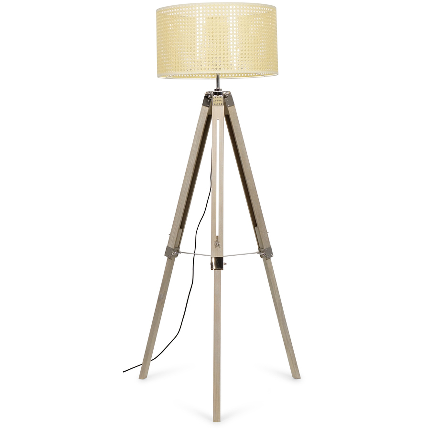 Clipper Skandi Brown Floor Lamp Brown Shade - Brown