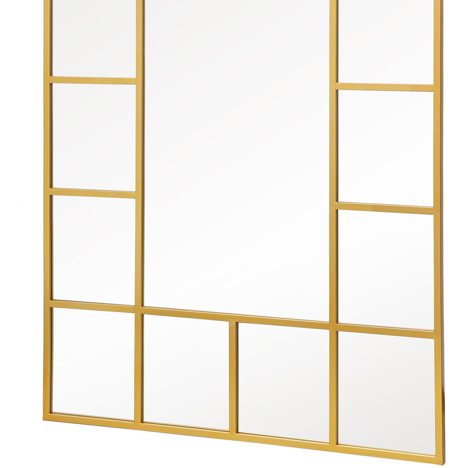 Penestra Metal Modern Window Leaner Wall Mirror - Gold 120cm