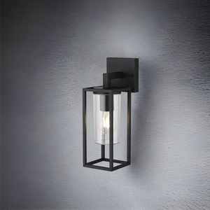 CHLOE Down E27 Outdoor Wall Light Lantern Clear Diffuser IP54 Down