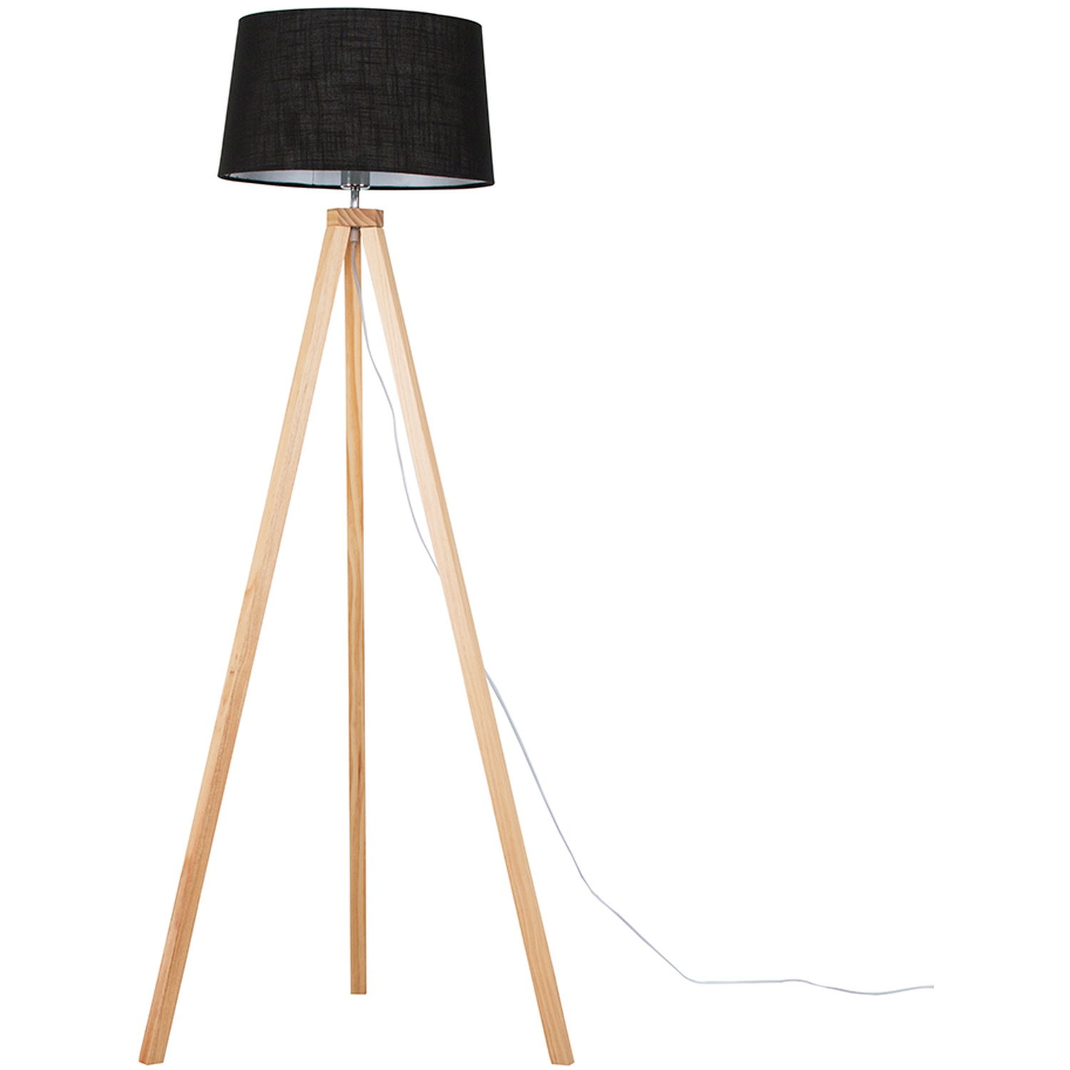 Image of Barbro Brown Floor Lamp Black Linen&hellip;