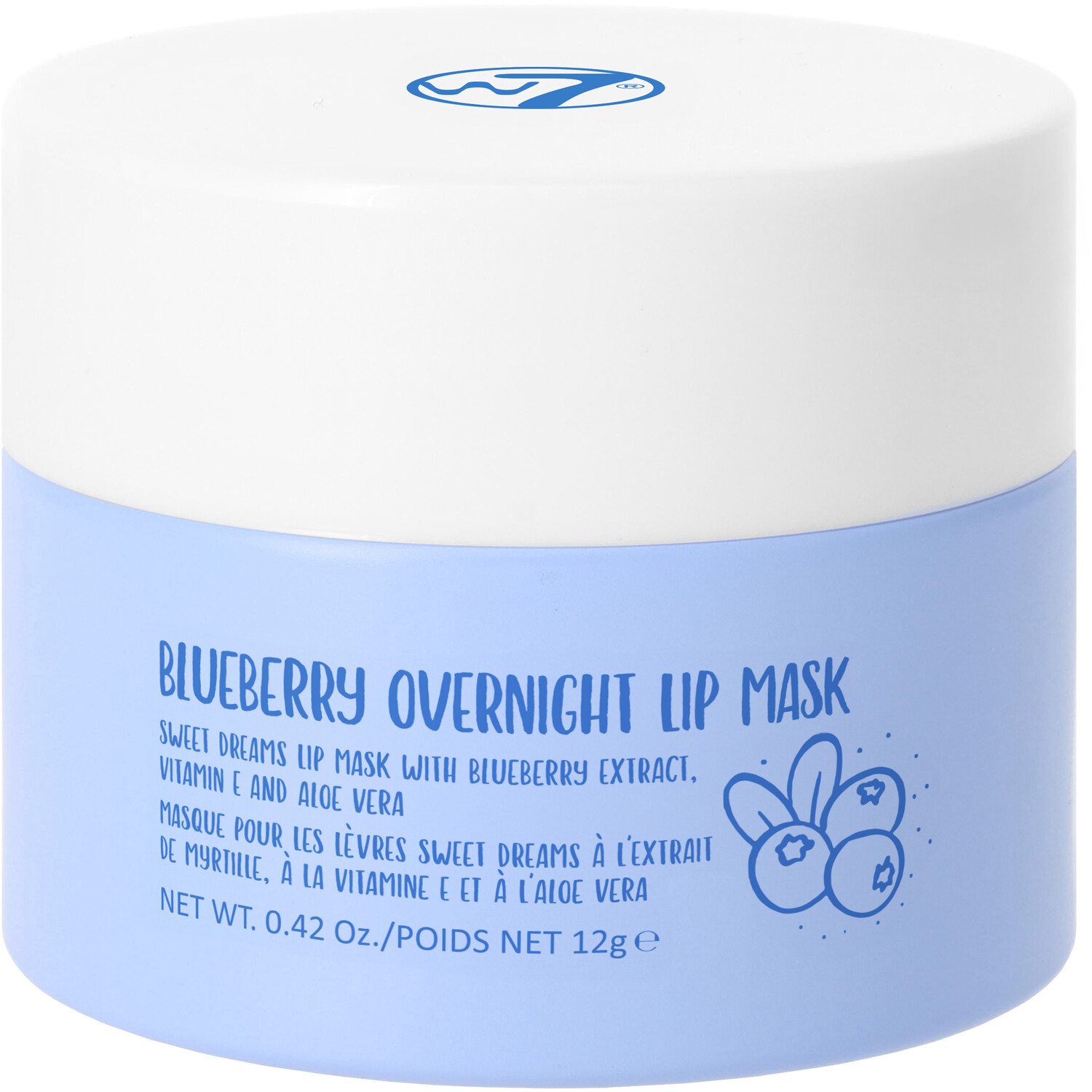 W7 Blueberry Overnight Lip Mask - Blue