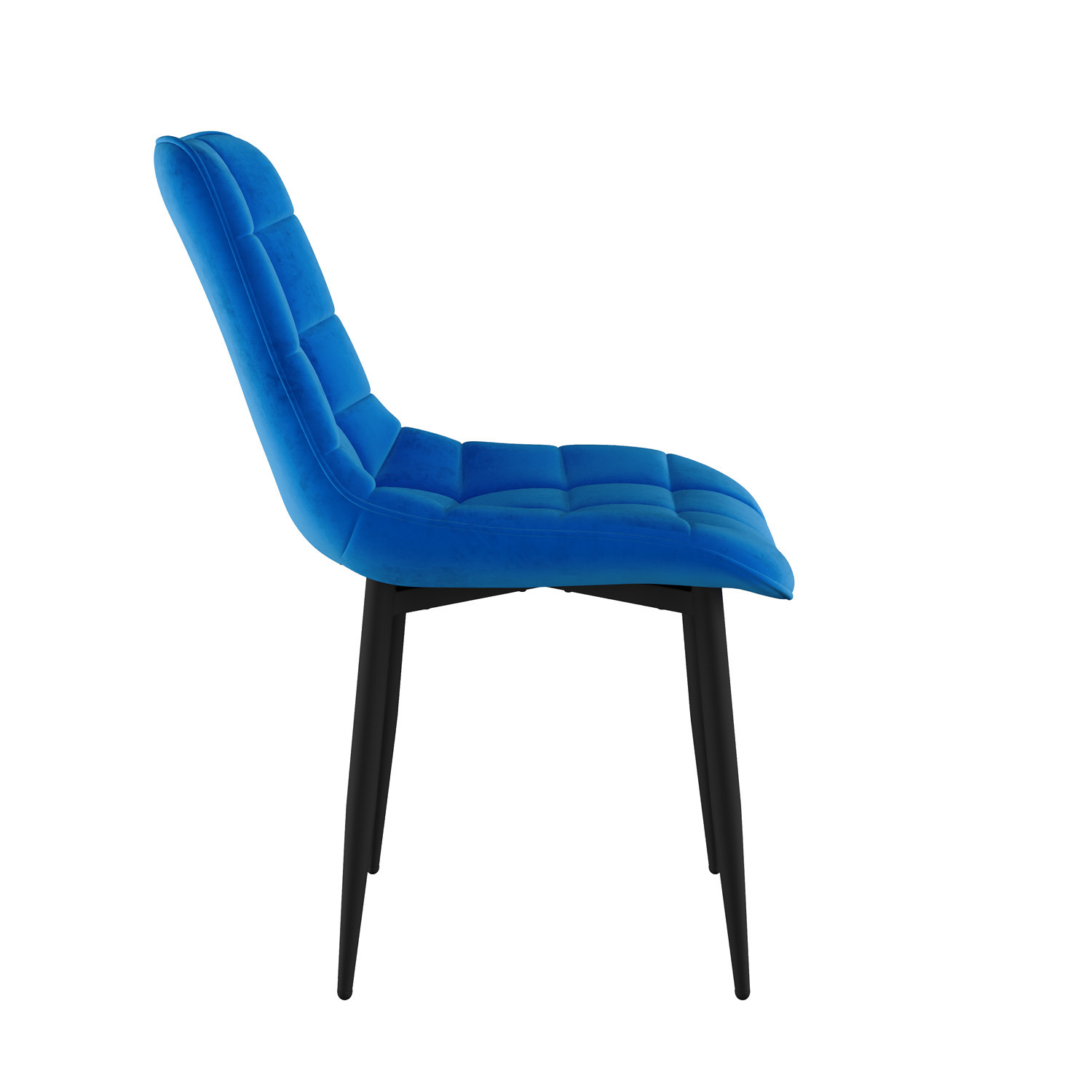 Nova Modern Velvet Dining Chair Set Of 2 - Blue