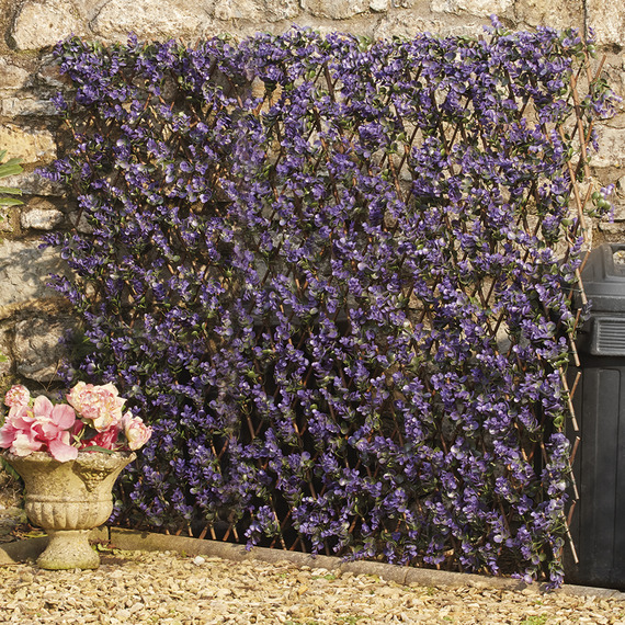 Artificial Lavender Extendable Hedge Trellis