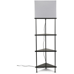 Taska 3 Shelves Corner Floor Lamp with Fabric Shade