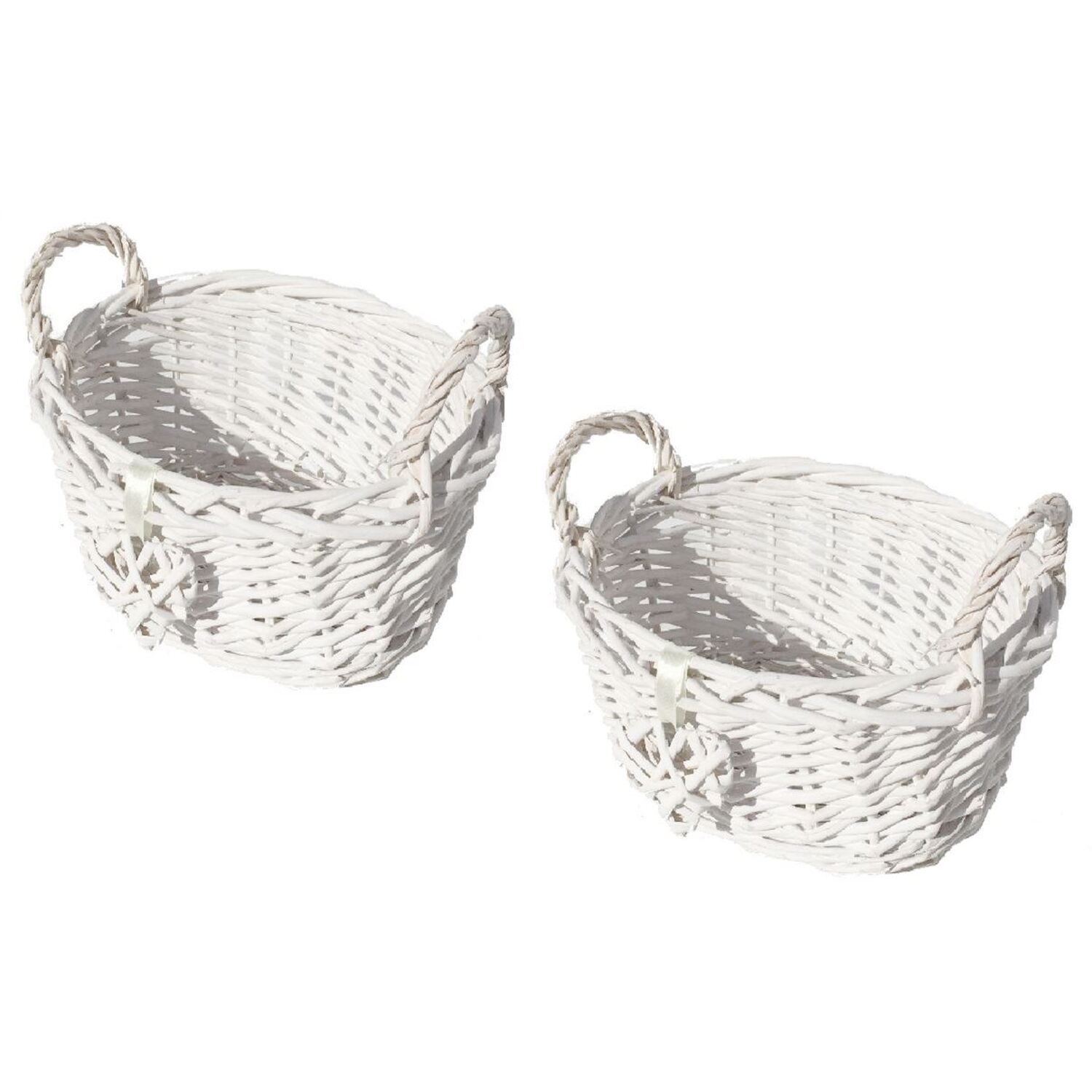 Image of Oval Shallow French Shabby Chic Wicker&hellip;