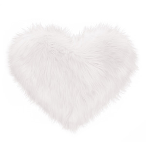 Heart Shaped Long Plush Throw Pillow Cover