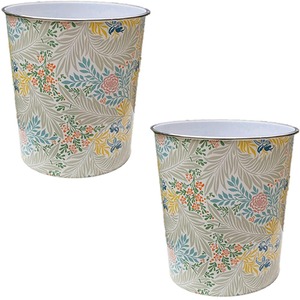 Pack of 2 Plastic Waste Basket Bin 7.7L Dustbin