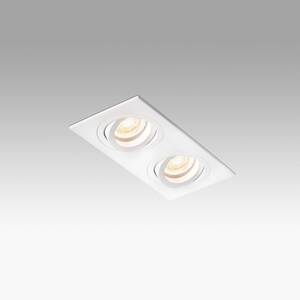 Rad 2 Light Double Tiltable Square Recessed Spotlight