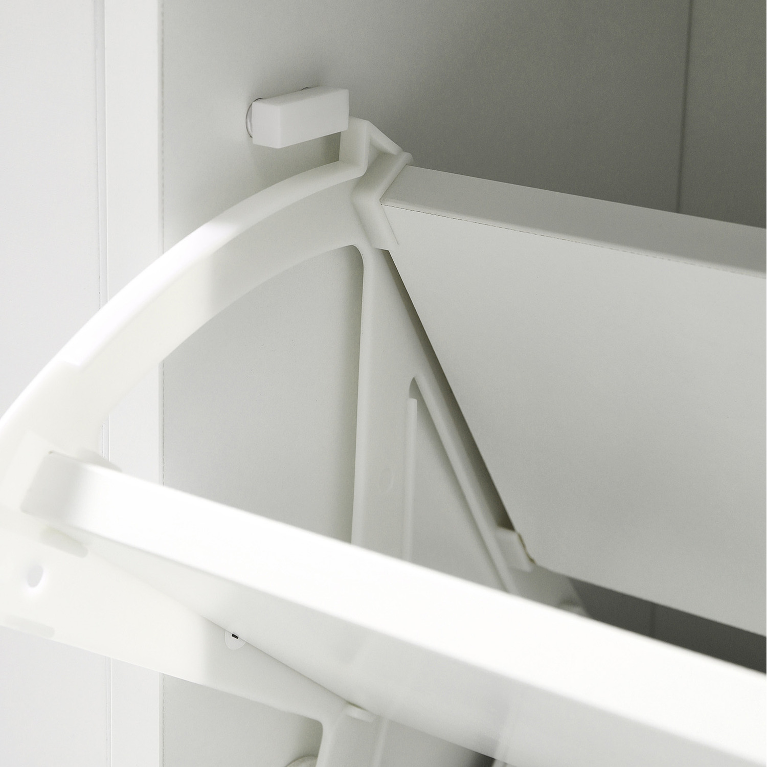 Flip Down Shoe Bench Cabinet - White