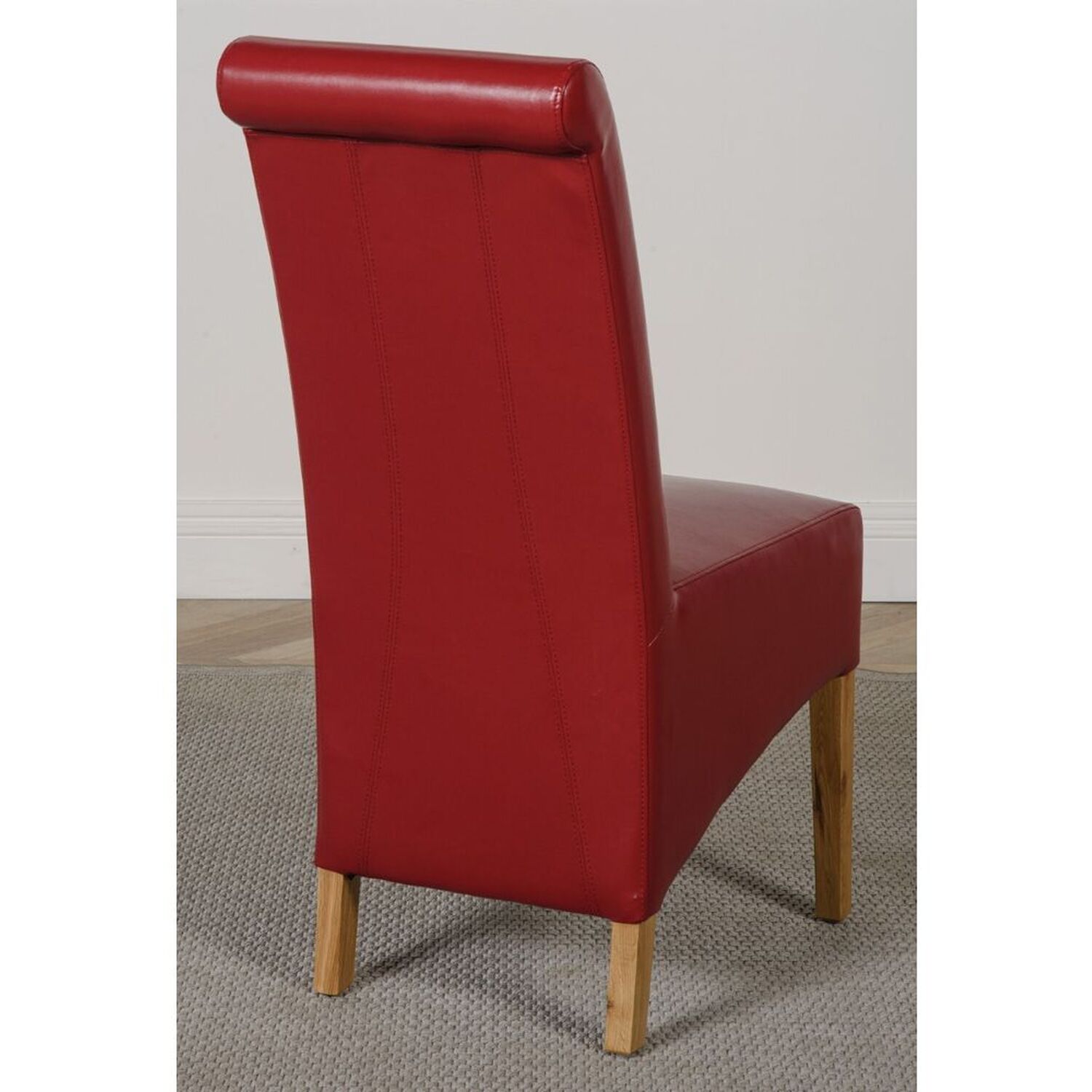Montana Leather Dining Chairs - Red