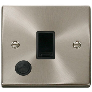 Satin  Brushed Chrome 1 Gang 20A DP Switch With Flex