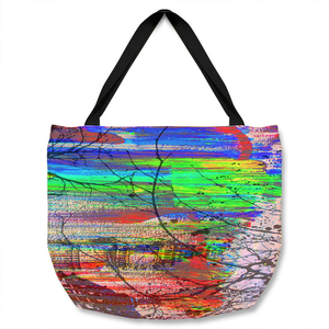 Big Ben And Trees Painted  Tote bag