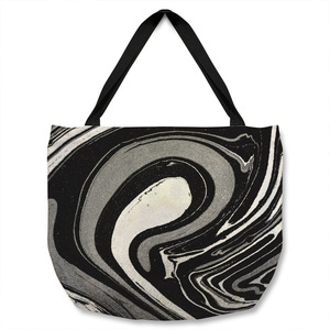 Black Marbled Paint Tote bag
