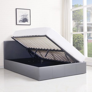 Ottoman Storage Bed Grey With Mattress