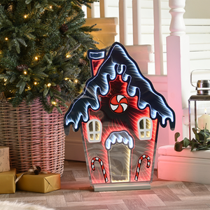 Gingerbread House Christmas Decoration with LEDs