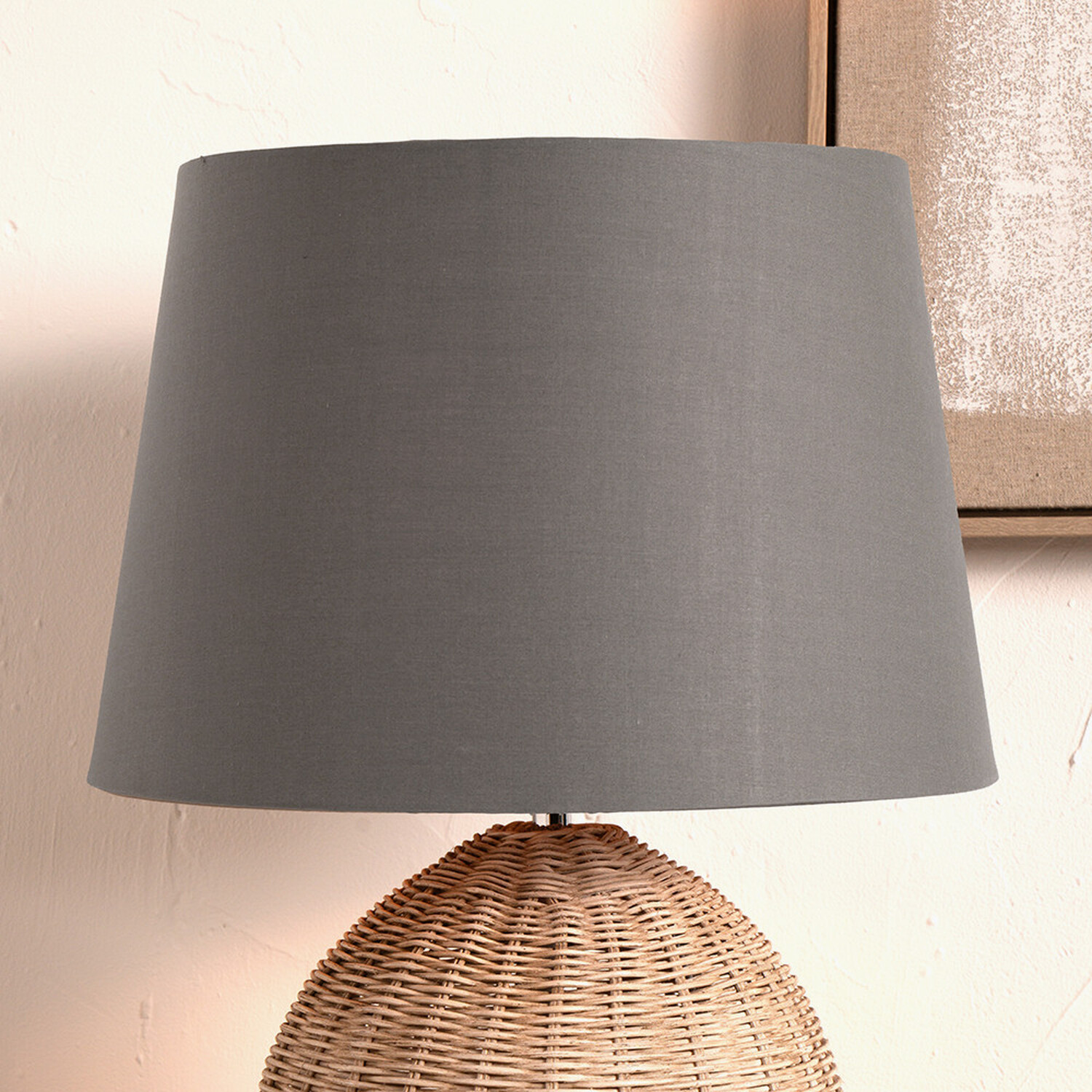 Image of 40cm Tapered Poly Cotton Lampshade for&hellip;
