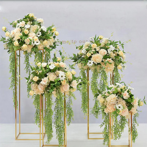 Gold Metallic Flower Stand for Wedding Parties