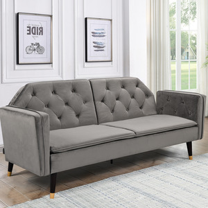Plush Velvet Tufted Sofa Bed