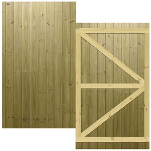 Interlocked Tongue Groove Pathway Fully Framed Flat Top Pedestrian Garden Gate