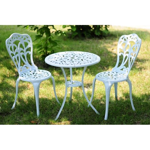SHG Scotney Cast Aluminium Bistro Set With Cushions