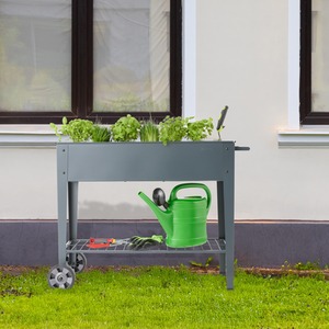 Anthracite Raised bed with wheels shot 7626874