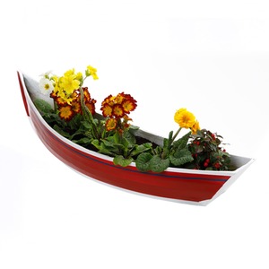 Nautical Red Boat Wall Planter