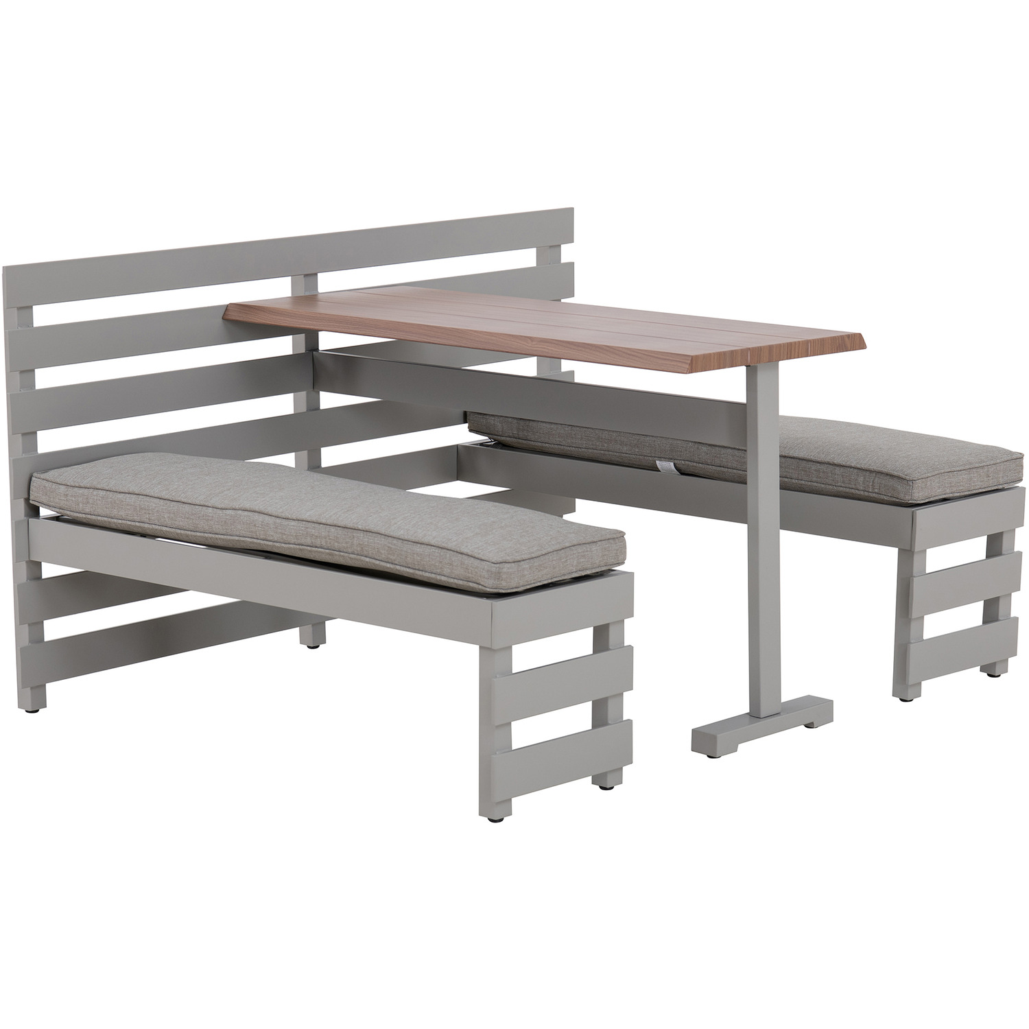 Sunjoy Outdoor Picnic Table Dining Bench Set - Grey