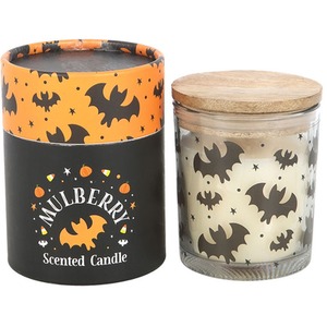 Bat Print Mulberry Scented Jar Candle