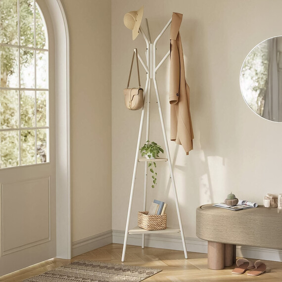 VASAGLE Rack Stand, Coat Tree, Hall Tree Free Standing, Industrial Style