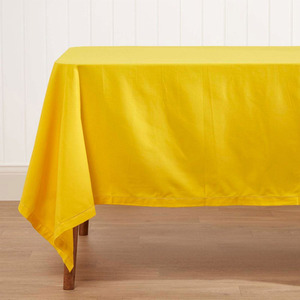 Yellow / 54x54 in Plain Cotton Tablecloth shot 10251740