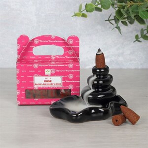 Rose Backflow Dhoop Cones Set Of 6 Packets