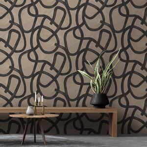 Abstract Linear Swirl Modern Wallpaper