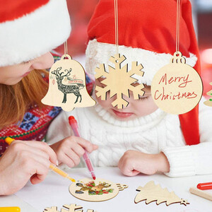 DIY Wooden Christmas Tree Decorations