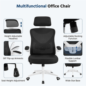 White / 11.4kg Yaheetech Ergonomic High Back Office Chair shot 10858203