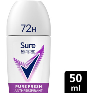 6 Sure Women Motion Sense AP Deodorant Rollon 72H Nonstop, Pure Fresh 50ml shot 11446438