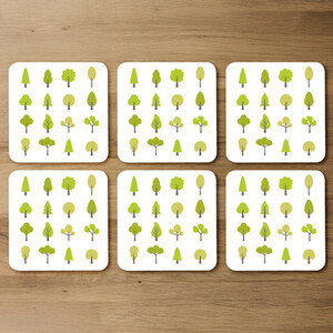 Tree Illustrations Designer Coaster Set