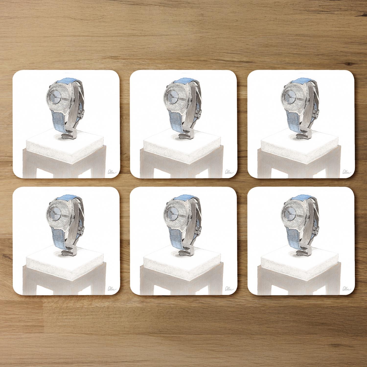 Crystal Watch Coaster - White