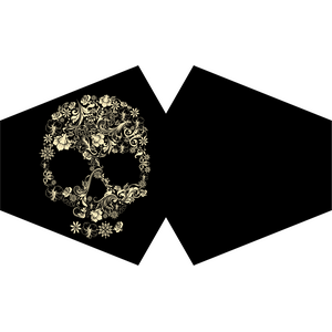 Reusable Fashion Face Mask Flower Skull (Adult) MultiColor