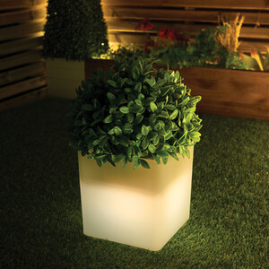 Cube Colourful Light Up Plant Pot