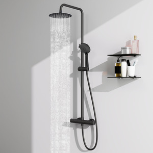 Aica Bathroom Thermostatic Mixer Shower Set with Rainfall Head