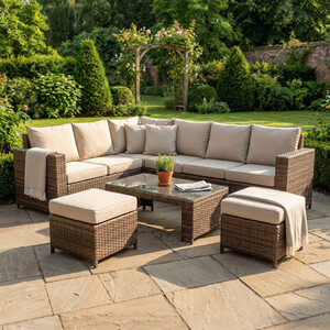 Carolina Rectangle Table Rattan Conversation Set