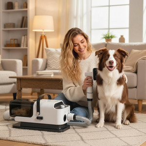 PawHut Dog Grooming Vacuum Dog Hair Dryer with Clipper
