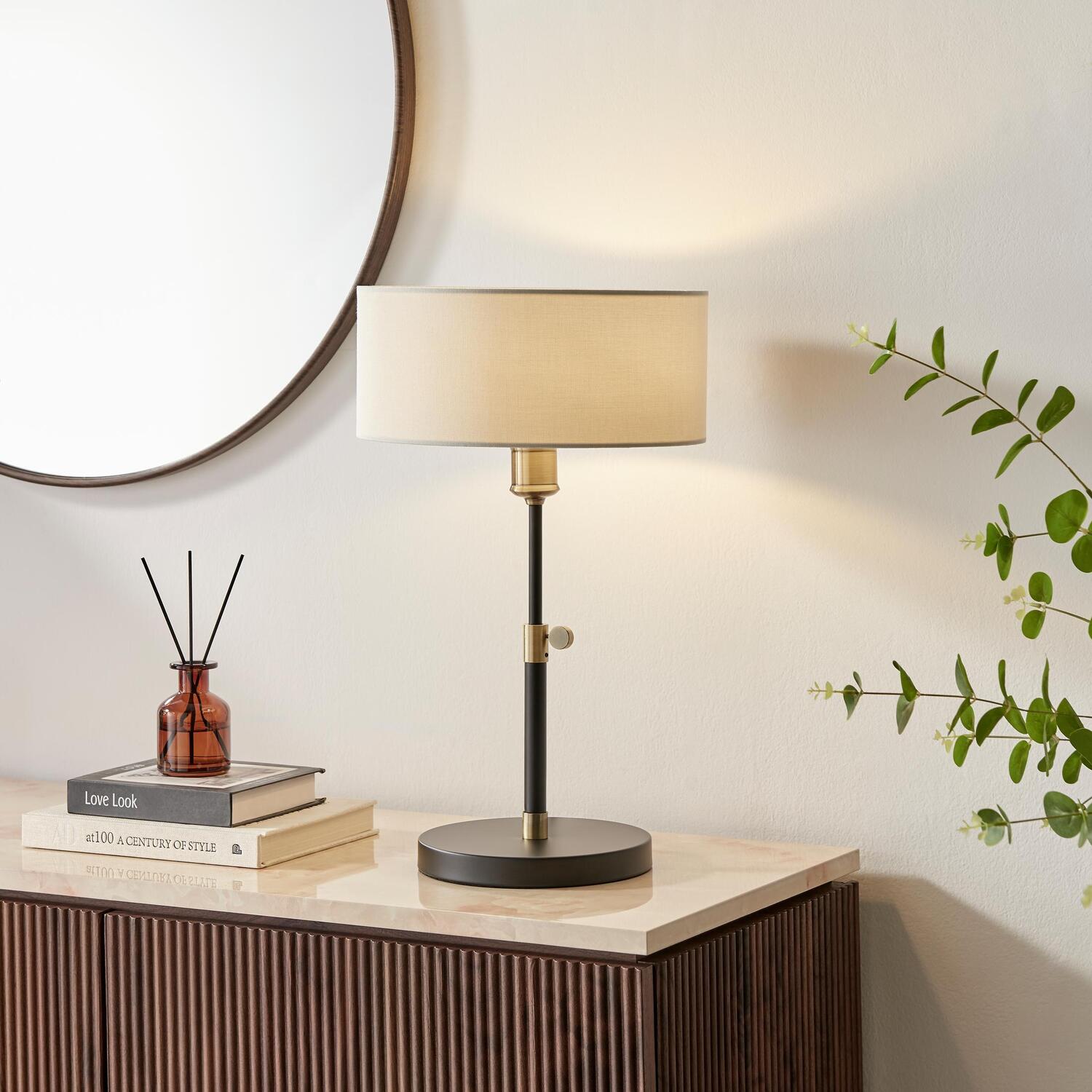 Image of Lucinda White Black Table Lamp -&hellip;