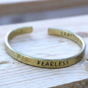 Inspirational Brass Bracelets - Handcrafted Nepal Gifts with Messages